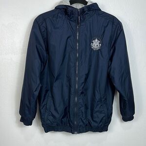 Charles River Apparel Full Zip Navy Hooded Jacket Size XL Youth